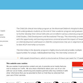 Child Life Internship Program at the MUHC 