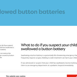 Swallowed button batteries 