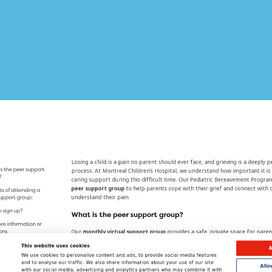 Peer support group for parents who have lost a child 